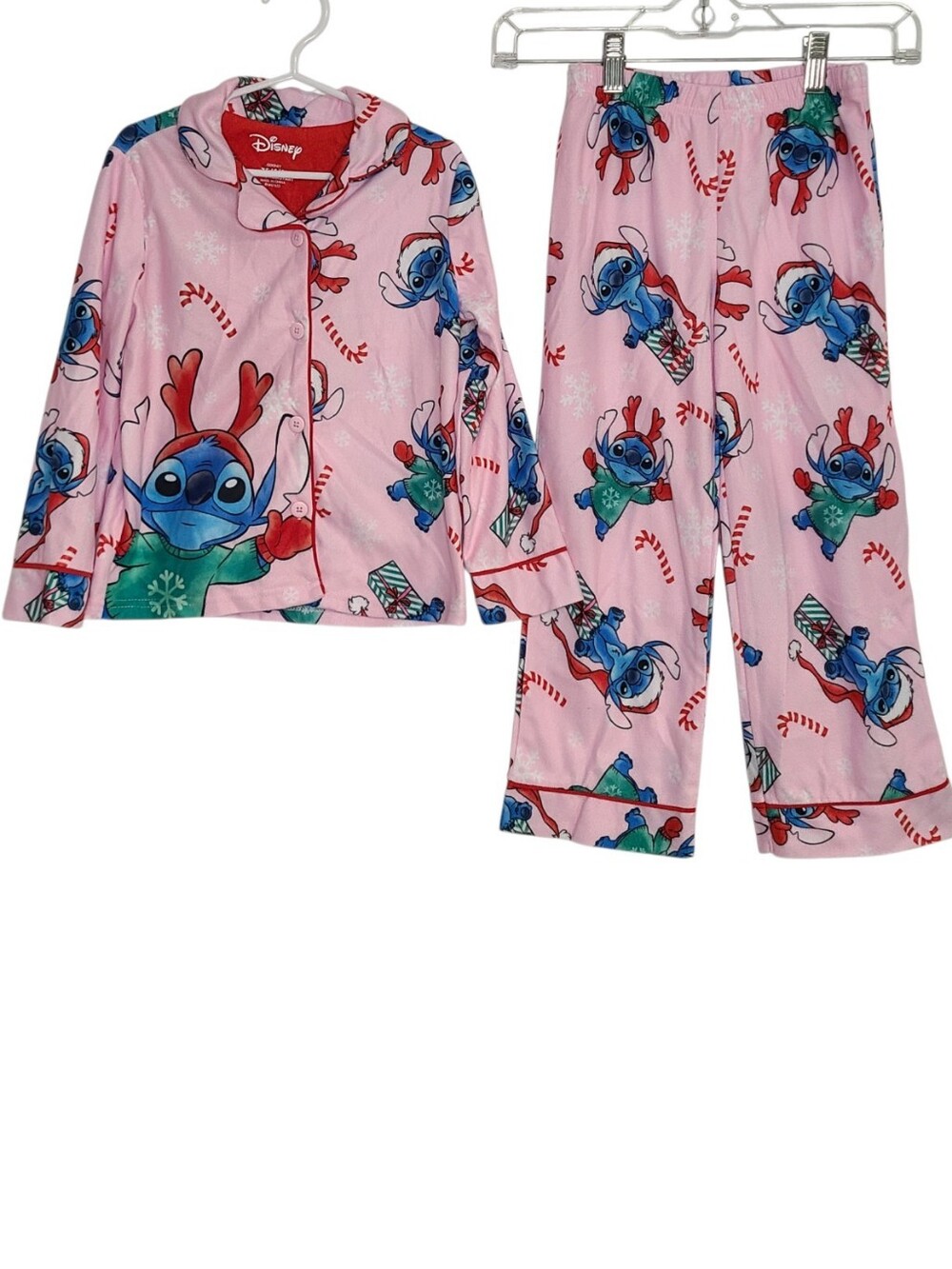Disney Pink Stitch Holiday Two-Piece Pajama Set